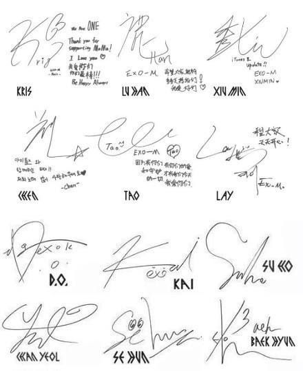 EXO sign Exo Sign, Exo Album, Exo Wallpaper, Exo Ot12, Exo Memes, Kpop Exo, Exo Baekhyun, Exo K, Luhan