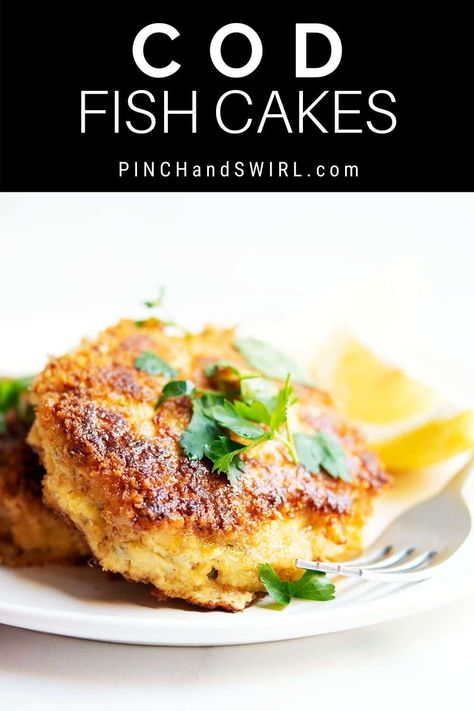 Wondering what to do with leftover fish? These simple and healthy Cod Fish Cakes are perfect! An easy recipe that works with cod, halibut, salmon and more! Crispy on the outside, tender and flavorful inside! #fishcakes #easyfishcakes #fishcakesrecipe Leftover Cod, Easy Fish Cakes, Baked Cod Fillets, Leftover Fish, Crispy Cod, Cod Fish Cakes, Cod Cakes, Cod Fish Recipes, Fish Cakes Recipe