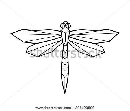 Polygon Tattoo, Geometric Dragonfly, Insect Crafts, Dragonfly Wall Art, Blackwork Patterns, Geometric Shapes Art, Butterfly Illustration, Geometric Drawing, Dragonfly Tattoo