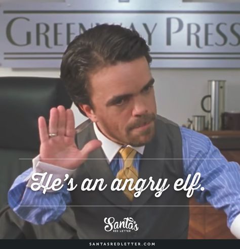 "He's an angry elf" #elf Funny Movie Memes, Angry Elf, Elf Movie, Cap Ideas, Movie Memes, Christmas Time Is Here, Silver Bells, Christmas Funny, Christmas Quotes