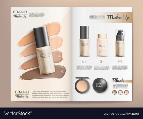 Catalogue Design Templates, Catalog Design Layout, Product Catalog Template, Catalog Template, 잡지 레이아웃, Brochure Design Layout, Adobe Photoshop Design, Make Up Tools, Cosmetics Products