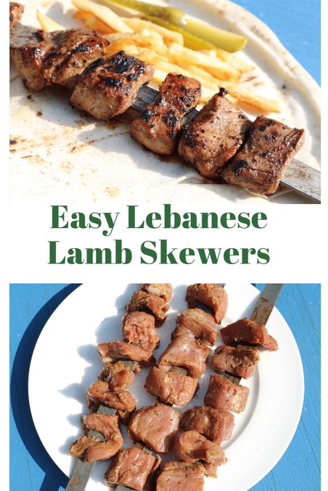 Lebanese Bbq, Lebanese Recipes Authentic, Zaatar Recipe, Lamb Kabobs, Lamb Shank Recipe, Lamb Kebabs, Lamb Skewers, Beef Skewers, Shish Kebab