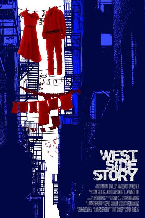 West Side Story Poster, West Side Story 2021, Oscars 2022, Jerome Robbins, Leonard Bernstein, Musical Theatre Broadway, Rita Moreno, Best Movie Posters, Minimal Movie Posters