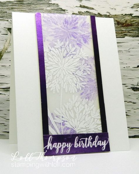 Cards With Vellum, February Challenge, Vellum Cards, Belated Birthday Card, Iris Folding, Christmas Challenge, Card Making Tips, Wink Of Stella, Vellum Paper