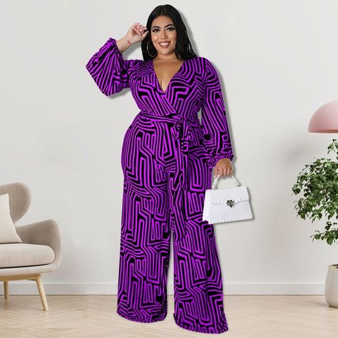 Feel like a special girl, with our high quality jumpsuits. Long-sleeved jumpsuit, with an elegant design. Drag queens love our jumpsuits! Materials: Polyester Waist: Mid Closure: Belt IMPORTANT: Please measure yourself and check the size chart before placing your order. Bandage Jumpsuits, Romper Designs, Jumpsuit Casual, Jumpsuit Blue, Look Plus Size, Drag Queens, One Piece Outfit, Plus Size Jumpsuit, Stylish Plus