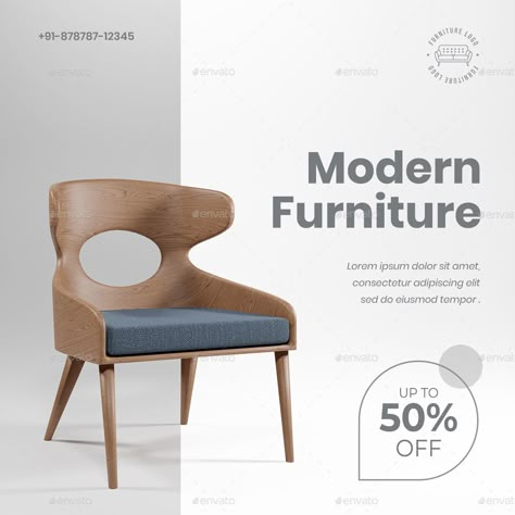 Furniture - Minimalist - Social Media Post and Stories Preview - GraphicRiver Post Design Social Media, Furniture Post, Furniture Promotion, Furniture Graphic, Professional Instagram, Social Media Ads, Social Media Advertising Design, Furniture Ads, Furniture Logo