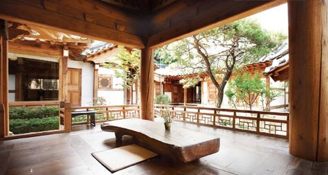 Korean Tea House, Korean Home Interior, Korean House Interior, Korean Interior, Korean Interior Design, Open Porch, Korean Traditional House, Korean Aesthetics, Building References