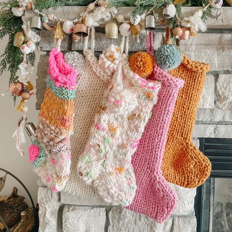 Mode Crochet, Knit Stockings, Christmas Inspo, Boho Christmas, Merry Little Christmas, Decoration Christmas, Christmas Aesthetic, Christmas Deco, Cozy Christmas