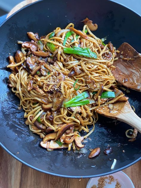 Long Life Noodles. This recipe is from Woks of Life but I have changed a few ingredients and changed the preparation of this dish. Chinese Long Life Noodles, Long Life Noodles Recipe, Long Life Noodles, Christmas Main Course Recipes, Vegan Chinese, Woks Of Life, I Have Changed, Fettuccine Noodles, Yum Recipes