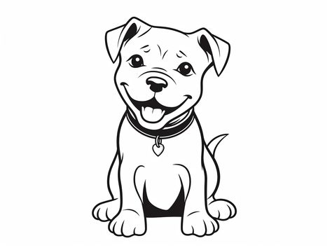 illustration of Smiling pitbull coloring activity Pitbull Dog Drawing Easy, Pitbull Dog Drawing, Dog Drawing Easy, Smiling Pitbull, Animals Coloring Pages For Kids, Dog Drawing Simple, Sunflower Coloring Pages, Animals Coloring Pages, Domestic Animals