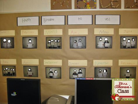 Mrs. Albanese's Kindergarten Class: My Classroom Bulletin Board Preschool, Kindergarten Birthday, Birthday Classroom, Birthday Bulletin Board, Birthday Bulletin Boards, Birthday Bulletin, Class Displays, Block Area, Birthday Display