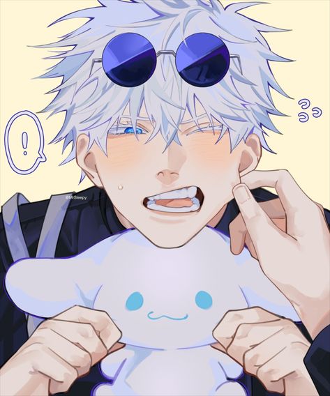 ▻ #呪術廻戦 #JujutsuKaisen /nbQNm Jujutsu Kaisen Gojo Fanart, Gojo Fanart Cute, Gojo Illustration, Satoru Gojo Art, Gojo Fanart, Materi Bahasa Jepang, Arte Monster High, Jjk Men, Anime Show