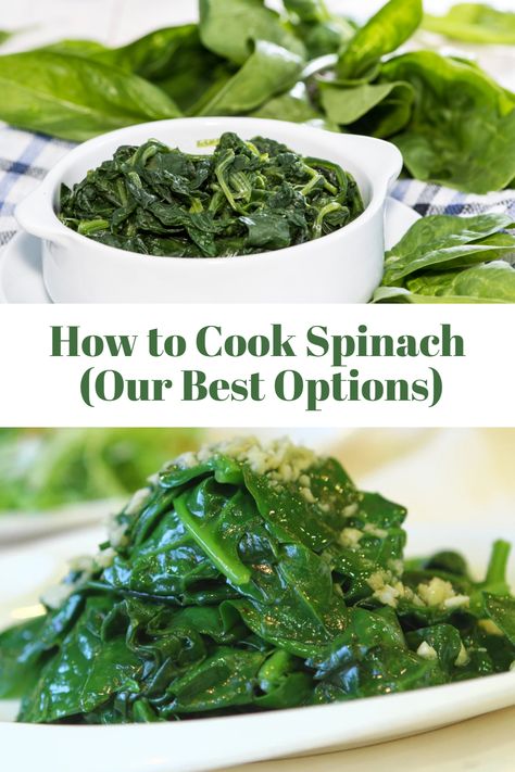 Cooked Spinach Recipes, Fresh Spinach Recipes, Cook Spinach, Cook Fresh Spinach, Spinach Recipes Healthy, Boiled Spinach, Spinach Healthy, Steamed Spinach, Cooking Spinach