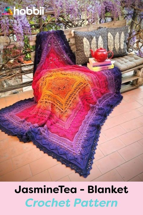 Elegant Crochet Blanket Patterns: Elegance Explored Red Teapot Atelier, Mandala Blanket, Christmas Crochet Blanket, Red Teapot, Sewing Crochet, Back Post Double Crochet, Front Post Double Crochet, Crochet Blanket Designs, Yarn Craft