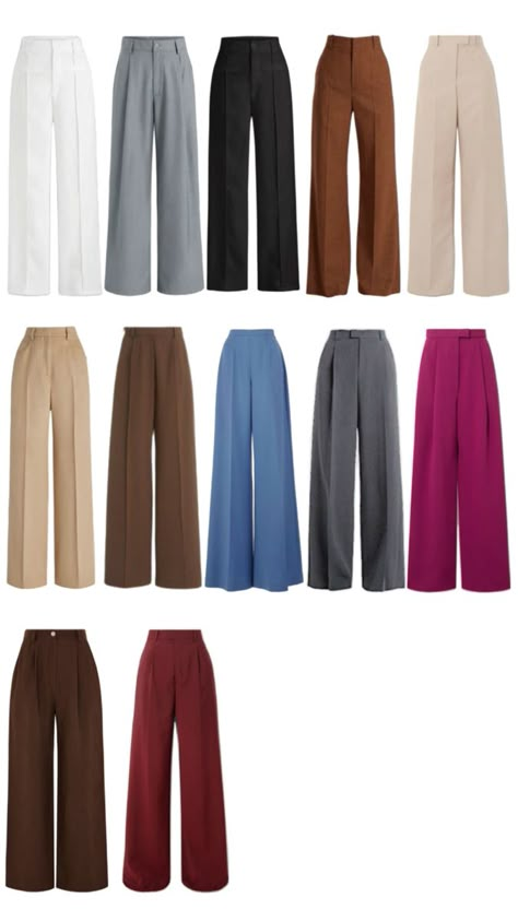 Wide Leg Trousers Outfit, Formal Pants Women, Smart Casual Women Outfits, Casual Women Outfits, Stylish Outfits Casual, Smart Casual Women, Modest Dresses Fashion, Modesty Outfits, College Outfit