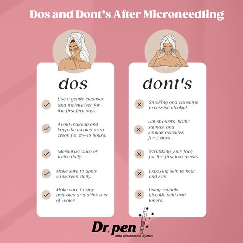 How To Microneedle Your Face, Post Microneedling Care, Microneedling Promotion, Microneedling After Care Instructions, Microneedling Post Care, Microneedling After Care, Microneedling Before And After, Microneedling Aftercare, Microneedling Aesthetic