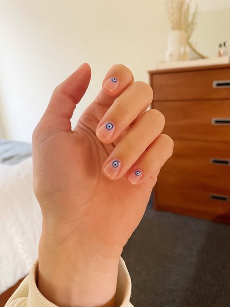 Trendy nail design 2021 short nails Short Nails Evil Eye Design, Evil Eye Nail Design, Eye Nail Design, Boy Nails, Evil Eye Nail, Color Manicure, Evil Eye Nails, Eye Nail Art, Mens Nails