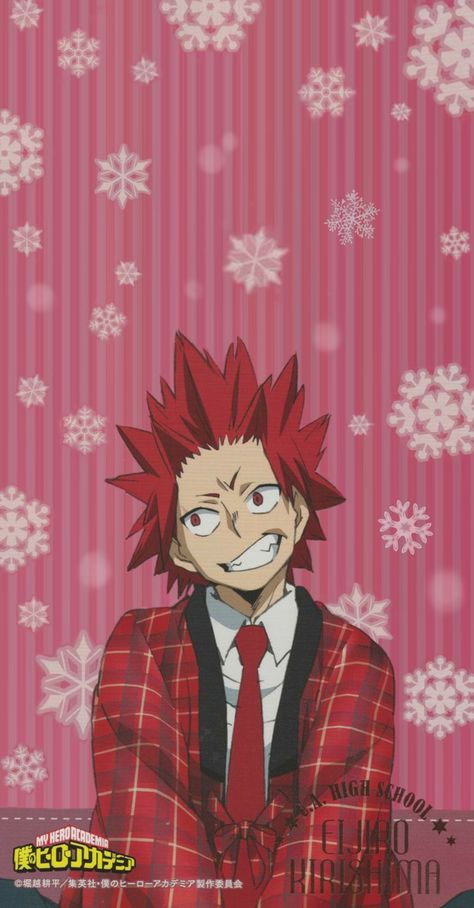 Mha Christmas, Kirishima Wallpaper, Kawaii Christmas, Anime Christmas, Anime Villians, Kirishima Eijirou, Anime Decor, Anime Cover Photo, Anime Wallpaper Phone