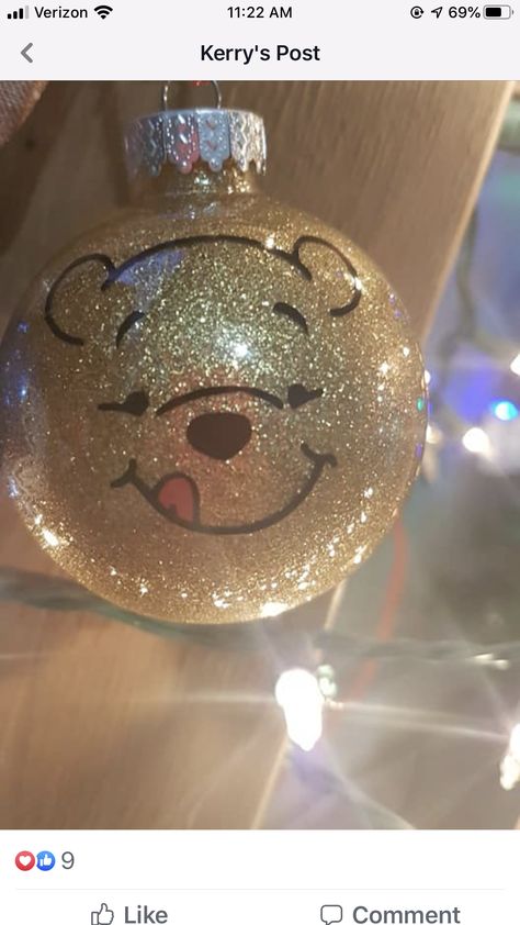 Disney Tree Ornaments, Winnie The Pooh Christmas Ornaments Diy, Ordiment Ideas Diy Christmas Ornaments, Christmas Ornimates Diy, Winnie The Pooh Ornaments Diy, Disney Ornaments Diy Ideas, Rudolph Ornaments Diy, Disney Christmas Ornaments Diy, Diy Disney Christmas Ornaments