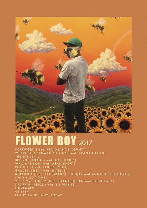 ✰𝘱𝘪𝘯𝘵𝘦𝘳𝘦𝘴𝘵 // 𝘴𝘢𝘪𝘯𝘵𝘦𝘭𝘪𝘴𝘴𝘴𝘦 Flower Boy Album, Rock Kunst, Flower Boy (album), Song Posters, Photographie Indie, Custom Album Covers, Album Posters, Polaroid Posters, Music Poster Ideas