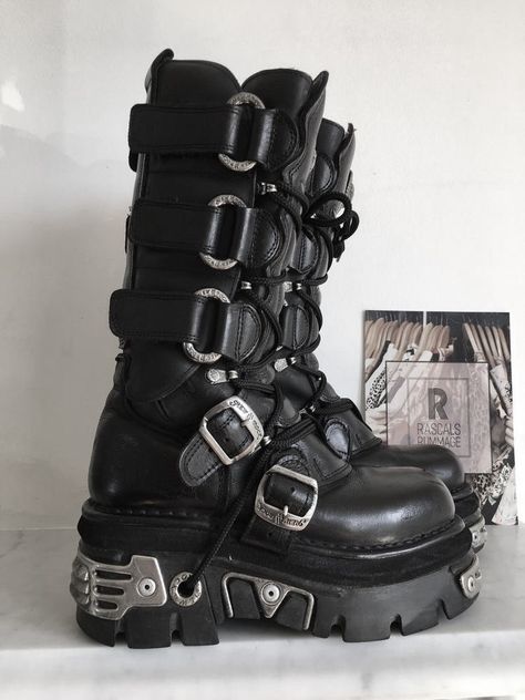 Goth platform boots