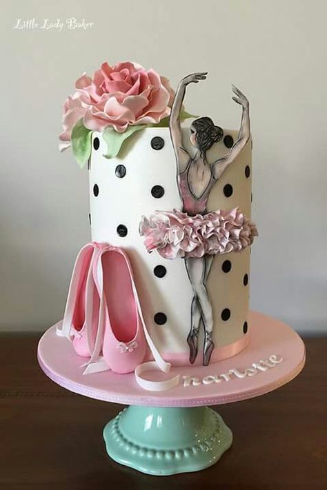 Ballerina Cake Ballet Cakes, Elaborate Cakes, Dance Cakes, Ballerina Cakes, Girly Cakes, Sport Cakes, Specialty Cake, Ballerina Party, Sweet Cravings