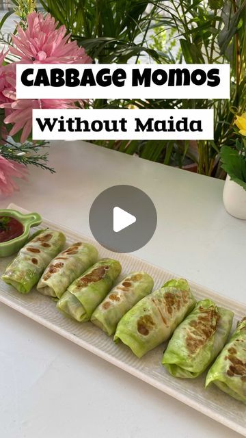 Shreya Goyal on Instagram: "Cabbage Momos without Maida😍🔥 Like 👍🏻 Share ✅ & Share with your foodie friend ❤️ . . . Follow and support @gudiaworld  . . . Cabbage Momos Recipe:-  1 Cabbage   Momos Stuffing Recipe :- 1 tbsp Oil 1 tsp Garlic Green chilli Chopped Onion Chopped capsicum  Paneer  Salt Black pepper  Soy sauce   2 Meathods of Making Momos Better 😍  1️⃣Pan Fry  2️⃣Steam   Serve with spicy chutney  . . #momos #cabbagemomos #cabbage #panfrieddumplings #momoschutney  #momosrecipe #healthymomos  #streetfood #streetfooddelhi #delhistreetfood #spicyfood #momoslover #snacks #viralvideos #instareels  #recipes #reelitfeelit #trending #recipereels #foodreels #easyrecipes #delhi #explorepage #explore #reelsinstagram #trendingreels #foodcontentcreator #foodbloogerlife #gudiaworld  . . Whic