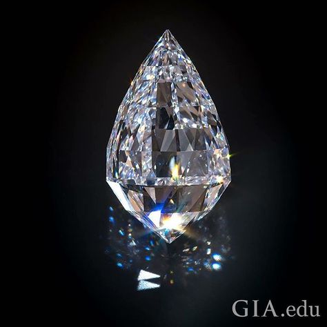 Diamonds are sold by weight. One carat (ct) is equal to 0.20 grams. Only one in 1,000 #diamonds weighs more than a carat, so this 50.05 ct, D color, Flawless briolette-cut diamond from Diacore is a very special gem. Photo: Robert Weldon/GIA. Courtesy: Diacore Briolette Diamond, Shades Of White, Gems And Minerals, Girls Best Friend, Luxury Jewelry, Crystal Jewelry, Precious Metals, Diamond Rings, Colored Diamonds