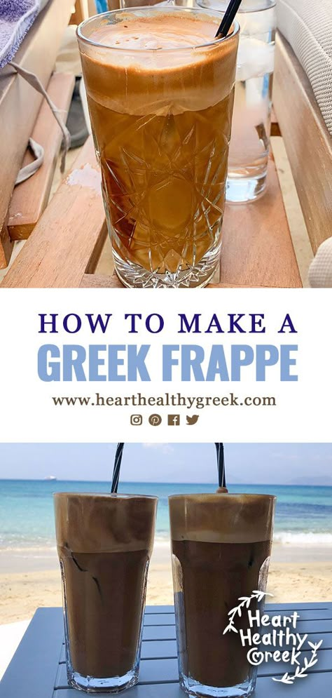 Frappe Base Recipe, Cafe Frappe Recipes, Frothy Iced Coffee, Greek Coffee Recipe, Greek Frappe Recipe, Healthy Frappe Recipe, Nescafe Coffee Recipes, Nescafe Frappe Recipe, Oreo Frappe Recipe