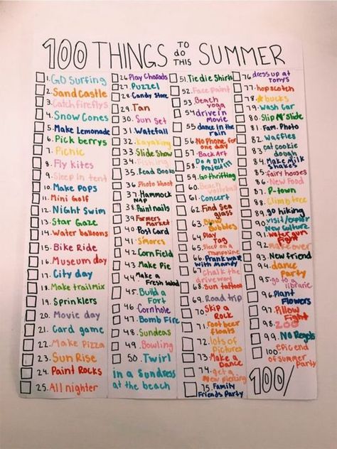 Summer Bucket List For Teens, Things To Do In Summer, Ultimate Summer Bucket List, Bucket List For Teens, Summer To Do List, 100 Things To Do, Fun Sleepover Ideas, Chore Chart Kids, Summer Fun List