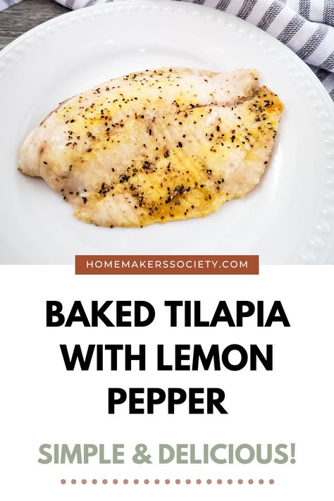 Baked Tilapia with Lemon Pepper is Such a Simple Recipe! Tilapia Seasoning, Baked Tilapia Recipes, Easy Dinner Options, Noodle Casserole Recipes, Baked Tilapia, Pepper Seasoning, Bell Pepper Recipes, Tilapia Recipes, Lemon Pepper Seasoning