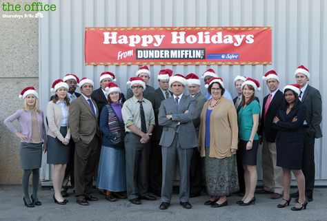 Happy Holidays from Dunder Mifflin! Office Christmas Episodes, Holiday Quiz, The Office Christmas, The Office Characters, Office Jokes, The Office Show, Christmas Episodes, Office Memes, Office Christmas Party