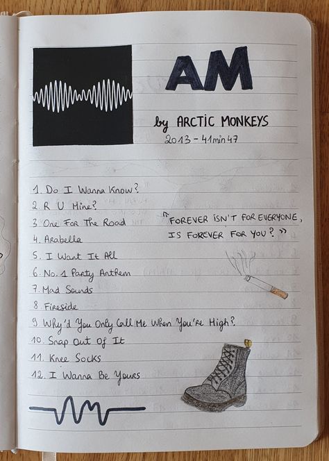 AM arctic monkeys notebook aesthetic drawing lyrics do I wanna know Drawing Ideas Arctic Monkeys, Arctic Monkeys Journal Page, Lyrics In Notebook, Song Lyrics On Notebook, Arctic Monkeys Doodles, Arctic Monkeys Drawing Ideas, Arctic Monkeys Lyrics Aesthetic, Arctic Monkeys Sketch, Aesthetic Song Drawing