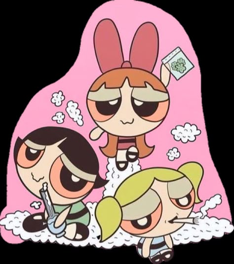 Trippy Cartoon, Power Puff Girls, Puff Puff, Rolling Tray, Power Puff, Girls Cartoon, Trippy Art, Drawing Ideas, Painting Ideas