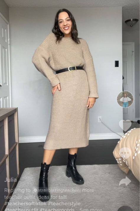 Rib-knit Dress curated on LTK Knit Dress Mid Size, Knitted Long Dress Outfit, Knit Dress Office Outfit, Winter Dress Knitted, Knit Dress Work Outfit, Cream Knit Dress Outfit Winter, Knitted Dress With Belt, Knitted Dresses For Women Winter, Cream Knitted Dress Outfit