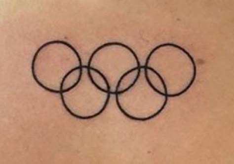 Olympic Rings Tattoo, Gymnastics Tattoo, Olympic Tattoo, Olympic Rings, Ring Tattoos, Charles Leclerc, Thigh Tattoo, Gymnast, Oh Yeah