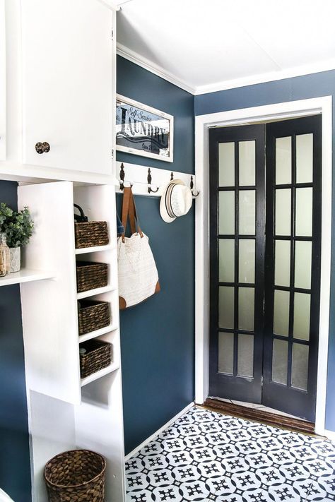 Obtain fantastic tips on "laundry room storage diy". They are actually on call for you on our site. #laundryroomstoragediy White Bifold Doors, Blue Laundry Rooms, Laundry Room Storage Shelves, Small Laundry Room Organization, Room Storage Diy, Door Diy, White Door, Laundry Room Diy, Diy Laundry