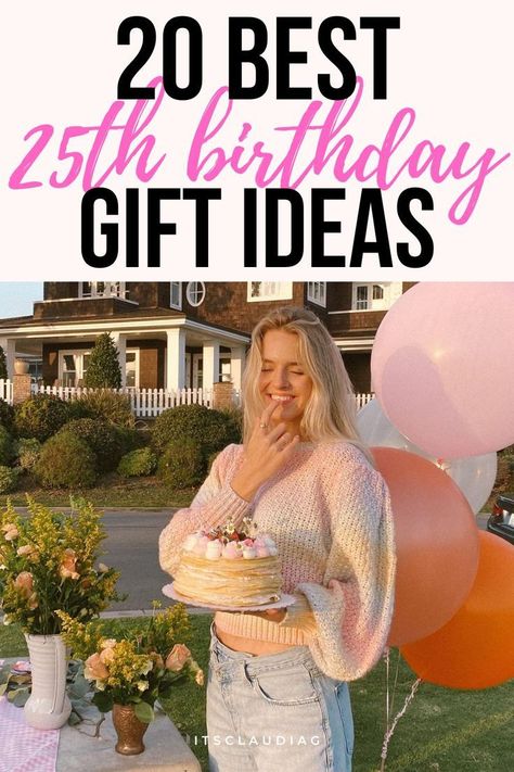 My sister is turning 25 this year and these 25th birthday gift ideas were super helpful to find the best gifts for her. I’m the worst at buying gifts so these 25th birthday gifts saved my life! Birthday Pampering Ideas, Cake 25th Birthday, 25th Birthday Themes, Cheap Birthday Gift Ideas, 25th Birthday Gift Ideas, Gifts For Best Friends Diy, Gifts For Best Friends Christmas, Best Friends Birthday Gifts, 25th Birthday Ideas For Her