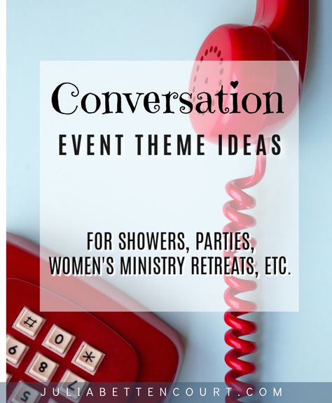 Event Theme Ideas, Womens Retreat Themes, Julia Bettencourt, Activities Director, Christian Gift Shop, Retreat Themes, Senior Living Activities, Conversation Hearts Candy, Party Theme Ideas