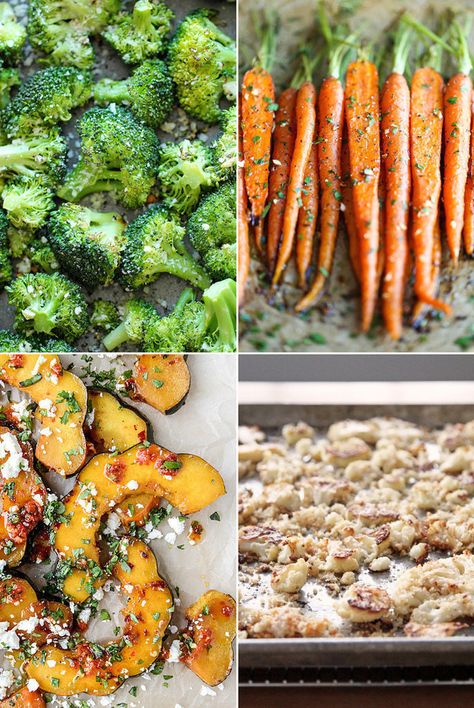 These recipes will make your kids actually want to eat their vegetables at dinnertime. Eating clean never tasted so good! Roasted Vegetable Recipes, Delicious Vegetables, Cooked Vegetables, Healthy Side Dishes, Perfect Side Dish, Veggie Dishes, Roasted Veggies, Way To Go, Vegetable Side Dishes