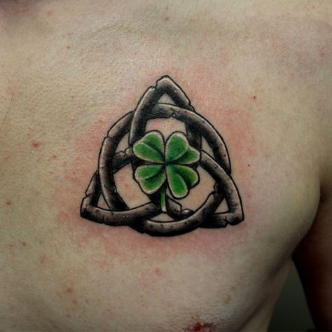 Celtic Clover Tattoos, Irish Shamrock Tattoo, Small Celtic Tattoos, Celtic Tattoo For Women, Trinity Knot Tattoo, Claddagh Tattoo, Shamrock Tattoo, Celtic Tattoos For Men, Ireland Tattoo