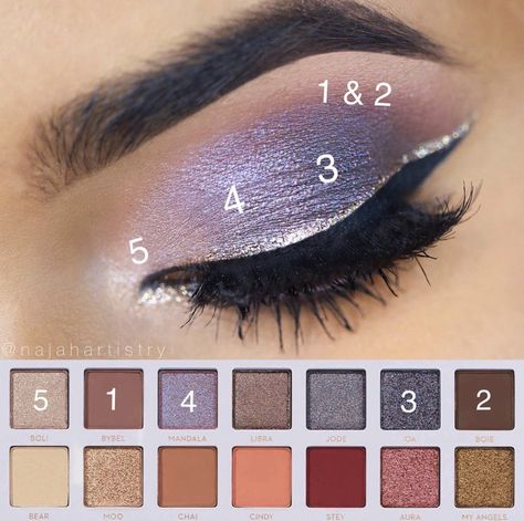 Carli Bybel Palette Looks, Makeup Ideas Brown Eyes, Carly Bybel, Makeup Ideas Brown, Carli Bybel Makeup, Lilac Palette, Halloween Women Makeup, Abh Palette, Makeup Ideas Wedding