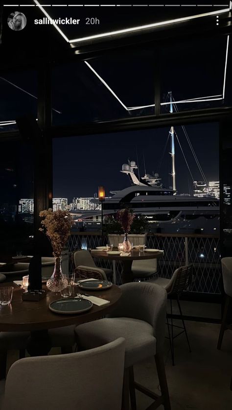 restaurant bar Yachty night view inspo aesthetic moodboard lifestyle fashion places Night Rich Aesthetic, Rich Women Lifestyle, Instagram Famous, Aesthetic Moodboard, Night Scenery, Luxury Lifestyle Dreams, Night Vibes, Luxury Aesthetic, Night View