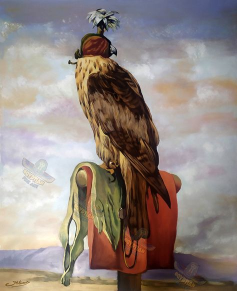 The Hooded Falcon - Arabic Painting - Arabic Art - Egyptian Art - Hand Painted Oil Painting On Canvas #etsy #art #painting #paintingsoncanvas #oilpainting #egyptianart #arabicart #arab #oriental #Falcon #Falconpaintings #hawk #Falconer #hawking #falconlover #egypt #UAE #dubai #Kuwait #Qatar #SaudiArabia #travel #wallart #homedecor #gifts #arabAmericans #arabsinlondon https://etsy.me/38cRk2T Uae Painting, Arabic Painting, Egyptian Wall Art, Egypt Museum, Art Arabic, Paintings Ideas, Arabian Art, The Falcon, Painted Artwork