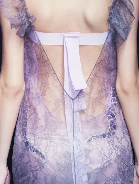 wink-smile-pout: “ Blumarine Spring 2006 ” Catty Noir, Lovely Lavender, Purple Aesthetic, Purple Fashion, Shades Of Purple, Fashion Details, Couture Fashion, Runway Fashion, The Back