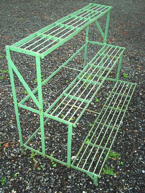 PLANT STAND, WROUGHT IRON, 3 TIER, ANTIQUE Outdoor Metal Plant Stands, Plant Shelves Outdoor, Diy Plant Stands, Wrought Iron Plant Stands, Tattoo Plant, Iron Plant Stand, Garden Plant Stand, Support Pour Plante, Small Balcony Garden