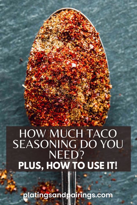 Have you ever wondered exactly how much taco seasoning is in a packet? Here's the quick answer. Plus, how much taco seasoning to use! Taco Meat Seasoning, Mccormick Taco Seasoning, Gluten Free Taco Seasoning, Diy Taco Seasoning, Taco Side Dishes, Taco Seasoning Recipe, Taco Seasoning Packet, Taco Fillings, Taco Sauce