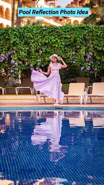 Kriti | Travel & Posing on Instagram: "Try this reflection photo idea next time you go to the pool.💙 Like and follow @wanderesskriti for more tips and tricks.💕 Outfit linked in the bio.👗 Follow my shop on the @shop.LTK app to shop this post and get my exclusive app-only content! Link in bio. 🤗 #howtopose #posingtips #posingideas #posing #photoshoot #photoshootideas #posingforthecamera #reelsinstagram #creativity #poseideas #photoposes #tipsandtricks #phototips #posesforpictures #trending #po Posing Photoshoot, Pool Poses, Pool Photography, Travel Pose, Reflection Photos, Poses Women, Photography Posing Guide, Posing Tips, Posing Guide