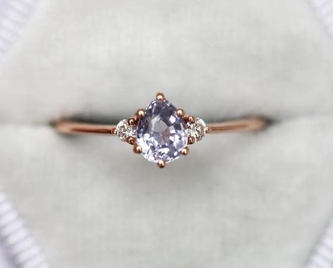 Purple Engagement Ring, Purple Engagement Rings, Lavender Sapphire, Simple Diamond Ring, Diamond Sapphire Engagement Ring, Sapphire Diamond Engagement, Cute Engagement Rings, Future Engagement Rings, Ring Purple