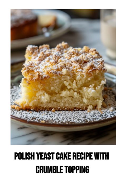 Discover the delightful flavors of a classic Polish dessert with this recipe for Placek Drożdżowy. Indulge in every bite of this Yeast cake topped with a delicious streusel mixture. Follow our simple instructions to create your own authentic Polish treat at home and impress your loved ones with your baking skills. A traditional delicacy that is sure to satisfy any sweet cravings and make your kitchen smell amazing! Placek Recipe, Ukrainian Desserts, Polish Breakfast, Yeast Cake, Polish Desserts, Family Baking, Waffle Cake, Crumble Recipe, Cakes Recipes